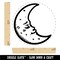 Sleeping Crescent Moon Vintage Face Rubber Stamp for Stamping Crafting Planners